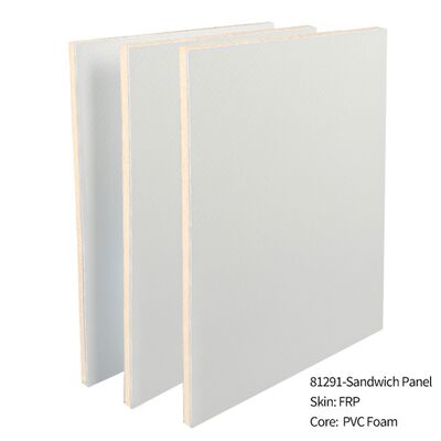 Kalite Pvc Köpük Sandviç Frp Fiberglas Kompozit Paneller Hafif Yüksek Mukavemetli fabrika